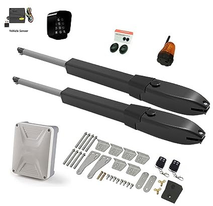 Automatisches Toröffner-Kit Solar Batterie Doppelarm Elektrischer Türantrieb Drehtoröffner WIFI IP Kamera Fernbedienung Outdoor Farm Manor für Schiebetorzubehör (Color : KIT I, Size : 1 UK)