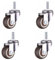 Generic 4 Stück Möbel-Lenkrollen, M6 Schrauben-Lenkrollen, 1 Zoll leise Gummiräder, Hardware-Ersatzteile, geeignet für Möbel, Sofas, Stühle, Schränke