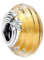 Lkwidi Donna Ciondolo-Shooting Star in vetro di Murano scanalato Argento 925 Colgantes con Zirconia cubica per Charm Bracciale
