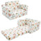 MeMoreCool Kindercouch Kindersofa Ausklappbar, 3-in-1-Kinder Sofa mit Schlaffunktion, Fancy Spielsofa, einen aufregenden Indoor-Spielplatz für das Kinderzimmer (Dinosaurier)