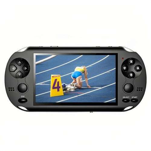 TAQY 4,3 Pouces Double Joystick Console de Jeux Vidéo 2000 Jeux Intégrés Plusieurs Simulateurs Prise en Charge MP4/TV OUT Console de jeux Rétro Portable de Voyage Jouets électroniques