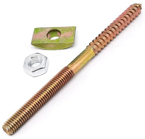 4sets Stair Handrail Fitting Kits,Includes 4pcs M8x120mm Hanger Bolts,4pcs M8 Hex Nuts,4pcs M8 Half Moon Washers for Wooden Connection & Installation