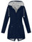 KOG Übergangsjacke Damen Regenjacke Wasserdicht Regenmantel Windbreaker mit Kapuze Fahrradjacke Regencape Regenjacken Windjacke Wanderjacke Outdoor Jacken Angebote Dunkelblau XL