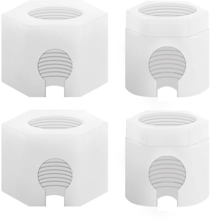 ASOFTY 4 Stück Ersatzmutter für Sodastream Kompatibel mit Jet, Spirit, Easy, Duo, Fizzi, Terra, Crystal 1.0 & 2.0, Ersatzteile für Sodastream, Weiß
