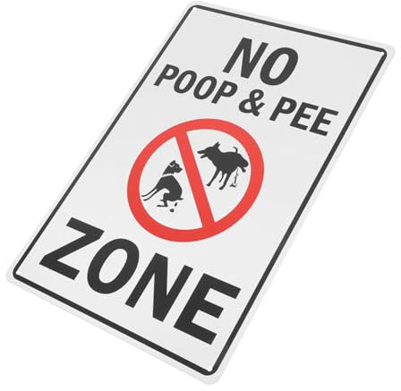 TOKIDNY Panneau Interdiction Uriner Faire Caca Chien Extérieur Avertissement Promener Conseil Chaleureux Jardin Parcs Pelouses Cour