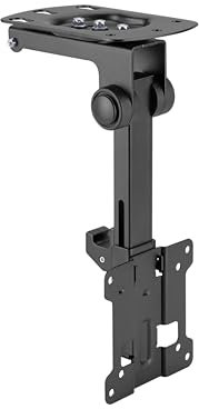 Conecto Ceiling Mount for Television, Suitable for 13-27 Inches, Foldable, Height-Adjustable, Swivel, Tilt, up to VESA 100 x 100, Black