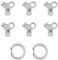 ZZHXSM 6PCS Radiator Exhaust Valve Keys with Keyrings Heater Metal Switch Switch Exhaust Tool for Bleeding Old Domestic Radiators