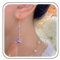 Yheakne Vintage Lunghi Orecchini Ametista Threader Viola Strass Catena Nappe Orecchini Viola Cz Cristallo Penzolare Orecchini D'oro Lunga Catena Threader Orecchini Gioielli Per Le Donne