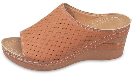 Allbestop Mules Femme, Sandals avec Tige Ajourée Respirantes Semelles Épaisses Compensées Chausson Femme Nu Pieds Chaussures Talon Sexy Sandales Femmes Été Claquette
