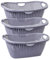 Wäschewanne 60x40x26 cm: Wäschekorb 3er Set Hellgrau – Deine Ordnungs-Revolution!