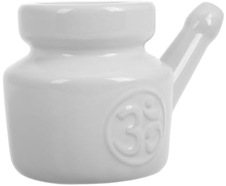 BCOATH Keramik-nasenspülflasche, Nasenreiniger, Nasenspülung, Keramikbehälter, Wiederverwendbare Keramik-spülflasche Für Die Nasenreinigung Und -spülung, Polierter
