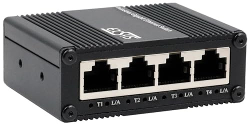Exsys EX-62021 5-Port Industrial Gigabit Micro Switch, unmanaged, USB-C Stromversorgung