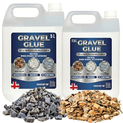 Ultimate Gravel Binder Glue Easy To Use Rock, Stone & Mulch Adhesive Ready-To-Use Pea Gravel & Bark Stabiliser Ideal For Landscaping Patios, Paths & Borders (2 x 5 Litres (10 Litres))