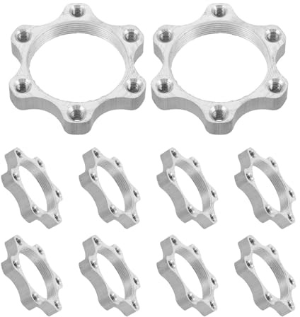 KICHOUSE 10 Stück Bremsscheibennabenfuß aus Kohlenstoffstahl 5,20x5,20x0,70cm für Fahrräder mit Stabiler Leistung und Zuverlässiger Kraftübertragung bei Nassen und Schlammigen Bedingungen