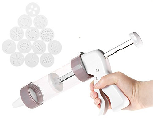 FantasyDay Biscuit Making and Icing Set Cookie Biscuit Press and Cake Icing Decorating Set with Icing Gun Cookie Press Cutter Kit with Discs and Nozzles For Beginner and Professional Use #1