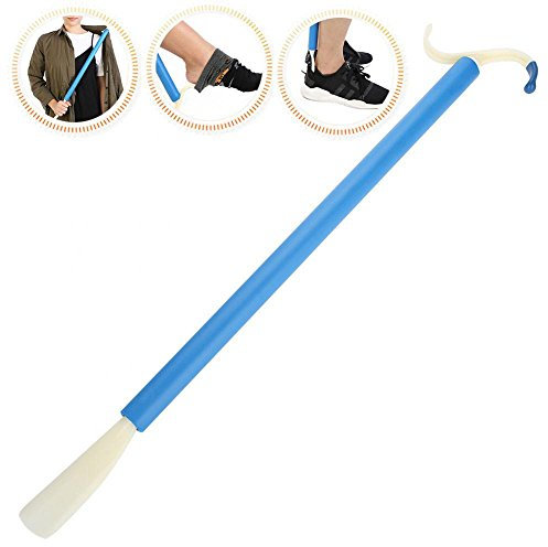 Shoe Horn Dressing Stick Aid 2 in 1 Pull on Clothes and Socks,Reach for Hangers Reduces Bend Over While Dressing Mobility Disability Aid Stick with Long Handle for Shoes Socks Shirts and Pants