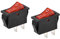 sourcing map Interruptor basculante de bote de palanca rojo de 2 pines de Encendido/Apagado AC 250V/16A 2uds