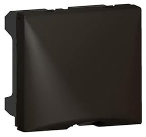 Legrand 079150L Mosaic Sortie de Câbles, 2 Modules avec Serre-câbles pour Câble, Ø12mm et Ø4mm, Noir Mat