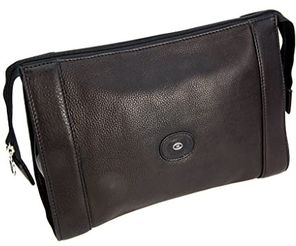 HK Manicure by Hans Kniebes – Kulturtasche klassisch für Reisen – Für Kulturzubehör und als Kosmetiktasche – echtes Amalfi-Vollrindleder