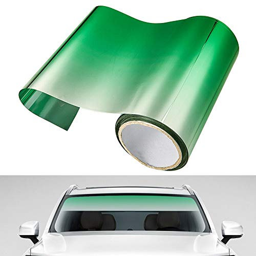 BESTEU Gradual Color Front Windshield Films Vinyl DIY Precut Sun Visor Window Tint Strip Car Decal