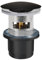 Wirquin 30722855 Bonde de lavabo design en laiton avec trop-plein 80 mm et Quick-Clac, noir