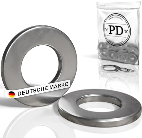 PD® Unterlegscheiben M30 | DIN 125 Form A/ISO 7089 | A2 Edelstahl | 10 Stk | Hochwertige A2 V2A Edelstahl Beilagscheiben | Rostfreie Edelstahlscheiben flach mit kleinem Außendurchmesser | 10 Stück