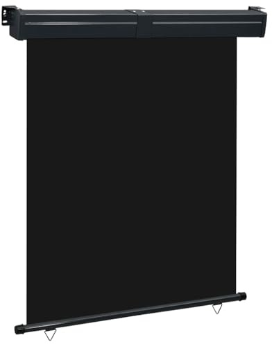 vidaXL Balcony Side Awning 145x250 cm Black