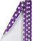 JAM PAPER Geschenkpapier, gepunktet, 25 m² pro Rolle, Violett mit weißen Punkten, 2 Stück