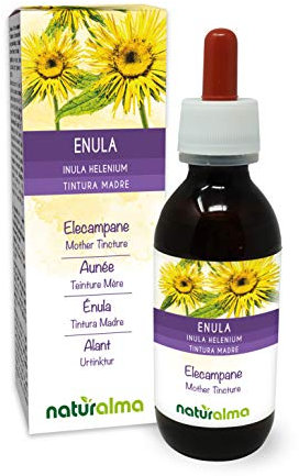 Enula (Inula helenium) radici Tintura Madre analcoolica Naturalma - Estratto liquido gocce 120 ml - Integratore alimentare - Vegano