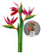 Rikyo 3 Stück große Paradiesvogel 74 cm,False imitiert Tropische Pflanzen,Blumenteil ist aus weichem Gummi, künstliche Blumenpflanzen für Home Office, Blumenstiel 0,8 cm (rot)