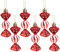 Christmas Concepts® Pack of 6-80mm (3.2) Mini Sweet Shaped Baubles – Shiny & Glitter Decorated – Christmas Tree Decorations (Red)