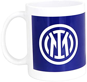 Inter Tazza ceramica con logo nuovo ufficiale bianca e blu con scritta Milano PRODOTTO UFFICIALE