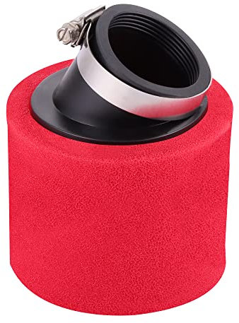 GOOFIT 48mm Filtro Aria Spugna Rosso Doppio Strato Smussato Bocca Sostituzione Per 50cc 70cc 90cc 110cc 125cc 150cc Dirtbike Moto Go Kart Atv Quad Scooter
