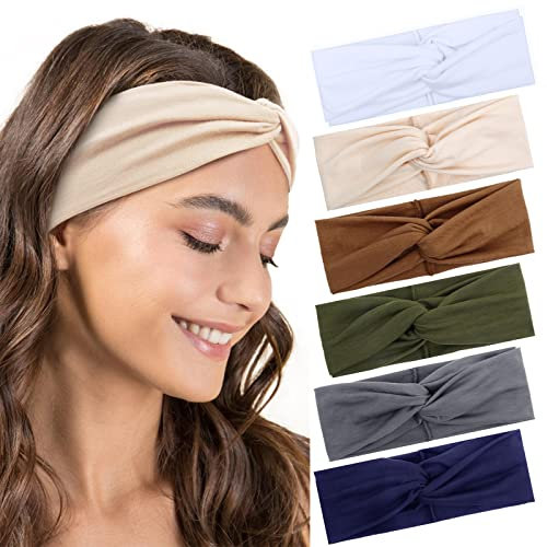 Haarband Damen Boho Stirnband Criss Cross Stirnbänder Elastische Haarbänder Turban Sommer Stilvolle Sport Geknotetes Haarband Haaraccessoires