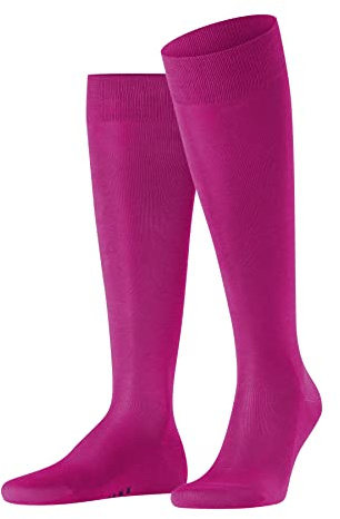 FALKE Men's Tiago M Kh Fil D'Écosse Cotton Long Plain 1 Pair Knee-High Socks, Red Berry 8390, 5.5-6.5