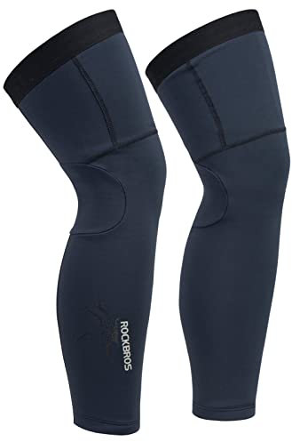 ROCKBROS Fahrrad Armlinge/Beinlinge Winter Thermo Armwärmer/Beinwärmer Rutschfest Arm Sleeves und Knieschutz für Radfahren, Laufen Herren/Damen S-3XL (1 Paar)