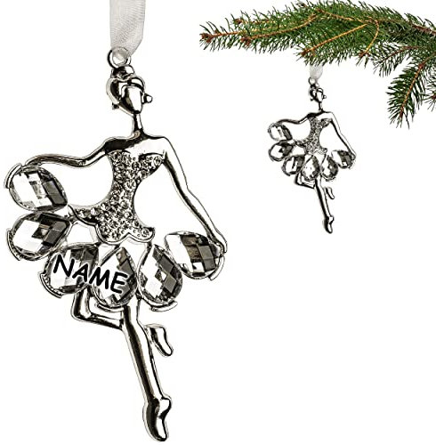 Anhänger/Weihnachtsbaumkugel verschiedene Modelle wählbar 10 Stück Anhänger/Weihnachtsbaumschmuck/Deko Figur Tänzerin/Ballerina inkl. Name -..