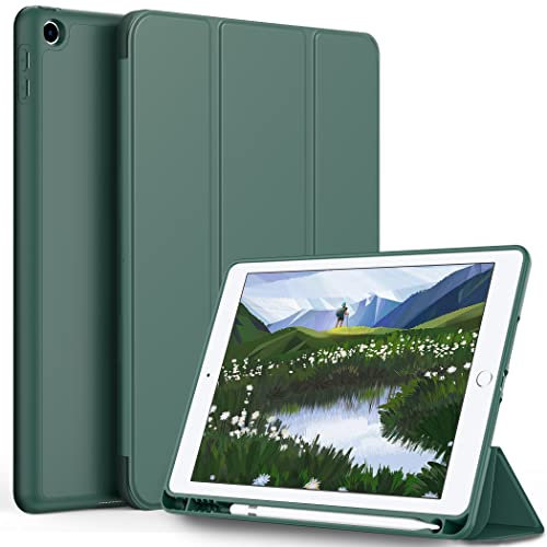 EasyAcc Funda para iPad 9.7 2018 iPad 6/2017 iPad 5 Compatible con Carga Magnética de iPencil,con función de Encendido y Apagado automático para iPad de 9.7 Pulgadas A1822 A1823 A1954 A1893,Verde