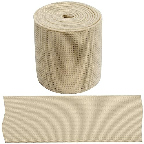 AERZETIX - C67413 - Gummiband flach gewebt 1 m - breite 50 mm - Farbe beige - aus Polyester und Latex - konfektion, kurzwaren, nähen, Bekleidung, Stoffe, gürtel, Hosen, Rocke