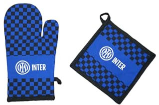F.C. Inter, Guanto da Forno + Presina, Set Barbeque, Taglia Unica, Unisex, Prodotto Ufficiale