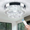 Cainjiazh Moderne Kronleuchter Kristall Deckenleuchte LED Dimmbar Deckenlampe Rund Unterputz Pendelleuchte Kristall Deckenleuchten für Schlafzimmer Wohnzimmer Küche (Fernbedienung)