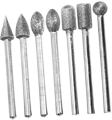 BESTonZON 1 Set Alloy Diamond Grain Drill Bits for Metal Grinders Power Tools Die Attachments Metal File Metal Drill Bits for Hardened Steel Reamer to Rotate Rough Stone Alloy
