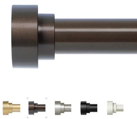 Hei! Dear Gardinenstangen, bronzefarben, 182,9–365,8 cm (1,8–3,7 m), 2,5 cm, lange Gardinenstange, verstellbar, robust, modern, dekorativ, Teleskopverstellung, Einzelfenster, 91,4–381 cm