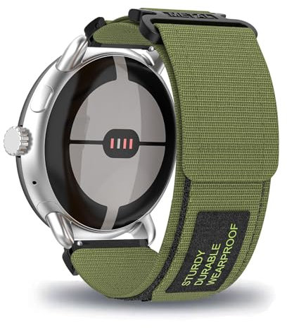 AireWiki Stoff Armband Kompatibel mit Withings ScanWatch 42mm Armband Nylon Für Herren Damen Sport Ersatzband mit Uhrenarmband Für Withings ScanWatch 42mm (grün)