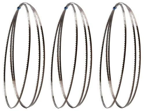 PNAJFUEL Bandsägeblätter, 3 Stück, 3 Mm, Mit 14 Tpi-Sägeblättern, Schnittkurve, Holzbearbeitungsbandsägeblätter/3 Pcs Length 1712Mm
