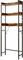 Vicco Waschmaschinenschrank Fyrk, Eiche rustikal/Schwarz, 64 x 165 cm mit 3 Fächern
