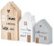 levandeo 3er Set Deko Aufsteller Haus Zuhause Deko-Tafel Willkommen Spruchtafel Tischdeko Wohndekoration Glück