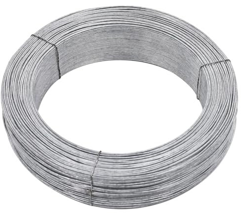 qohoio Filo per Recinzioni 250 m 3,8 mm in Acciaio,per Legatura Giardino,Filo Tensione Recinzione,Fai da te-144485
