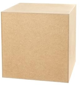 DECORATIVO Columna MDF, columna para flores para salón, soporte para decoraciones, base, soporte para plantas, base estable, diseño moderno, MDF en bruto, 40 x 40 x 40 cm