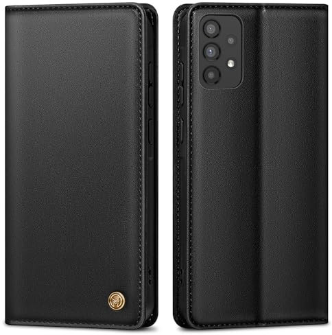 AIMOYU Handyhülle für Samsung Galaxy A53 5G Hülle,Premium Lederhülle Schutzhülle Tasche für Samsung A53 Hülle Wallet Kartenfach Standfunktion Klappbar Flip Case für Galaxy A53 Hülle,Schwarz